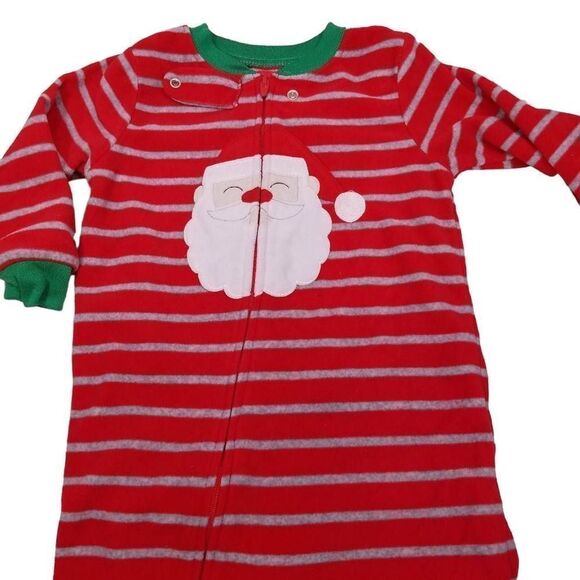 Carter's Christmas footed PJs 18 months - Picture 2 of 3